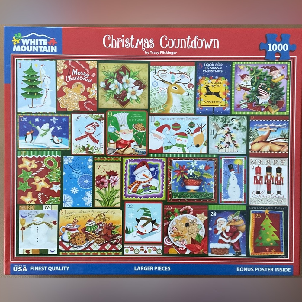 White Mountain “Christmas Countdown” 1000 piece puzzle